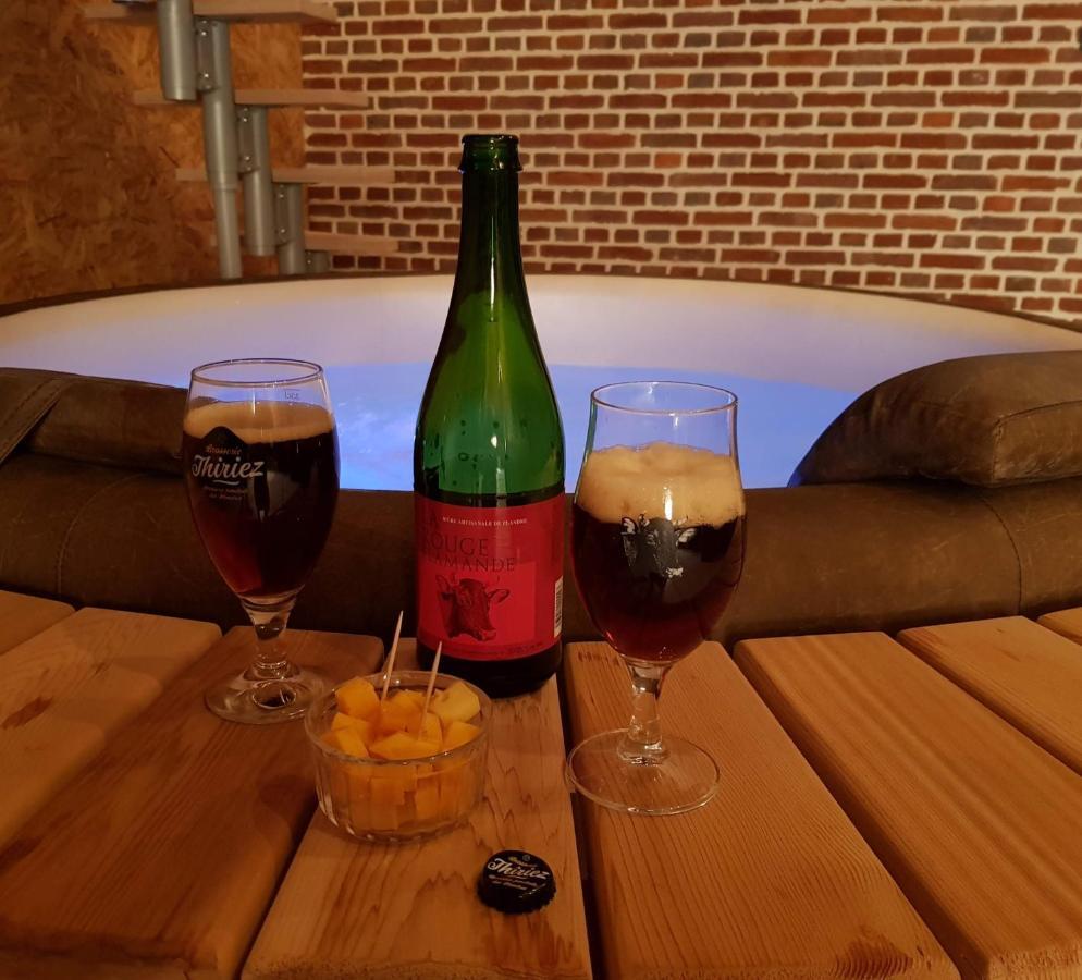 Au Soleil Vert - Chambre De Charme Avec Spa Et Sauna Prives Zeggers-Cappel Kültér fotó